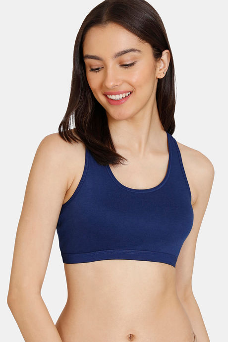 Zivame Girls Double Layered Non Wired Full Coverage Racerback Beginner Sports Bra (Pack of 2) - Multicolor — image 5